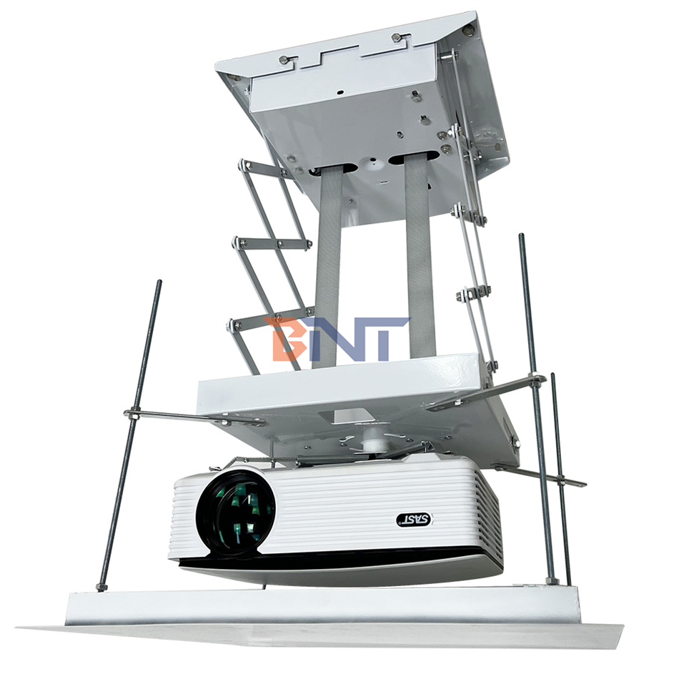 OEM/ODM 1m / 1.5m / 2m /3m RS232 center control running distance motorized projector mount concealed ceiling mount projector lift
