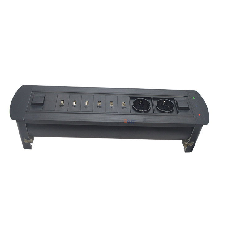 OEM/ODM Smart Office Tabletop Sockets/ Electric Rotating Cable socket/ Motorized Flip Up Sockets