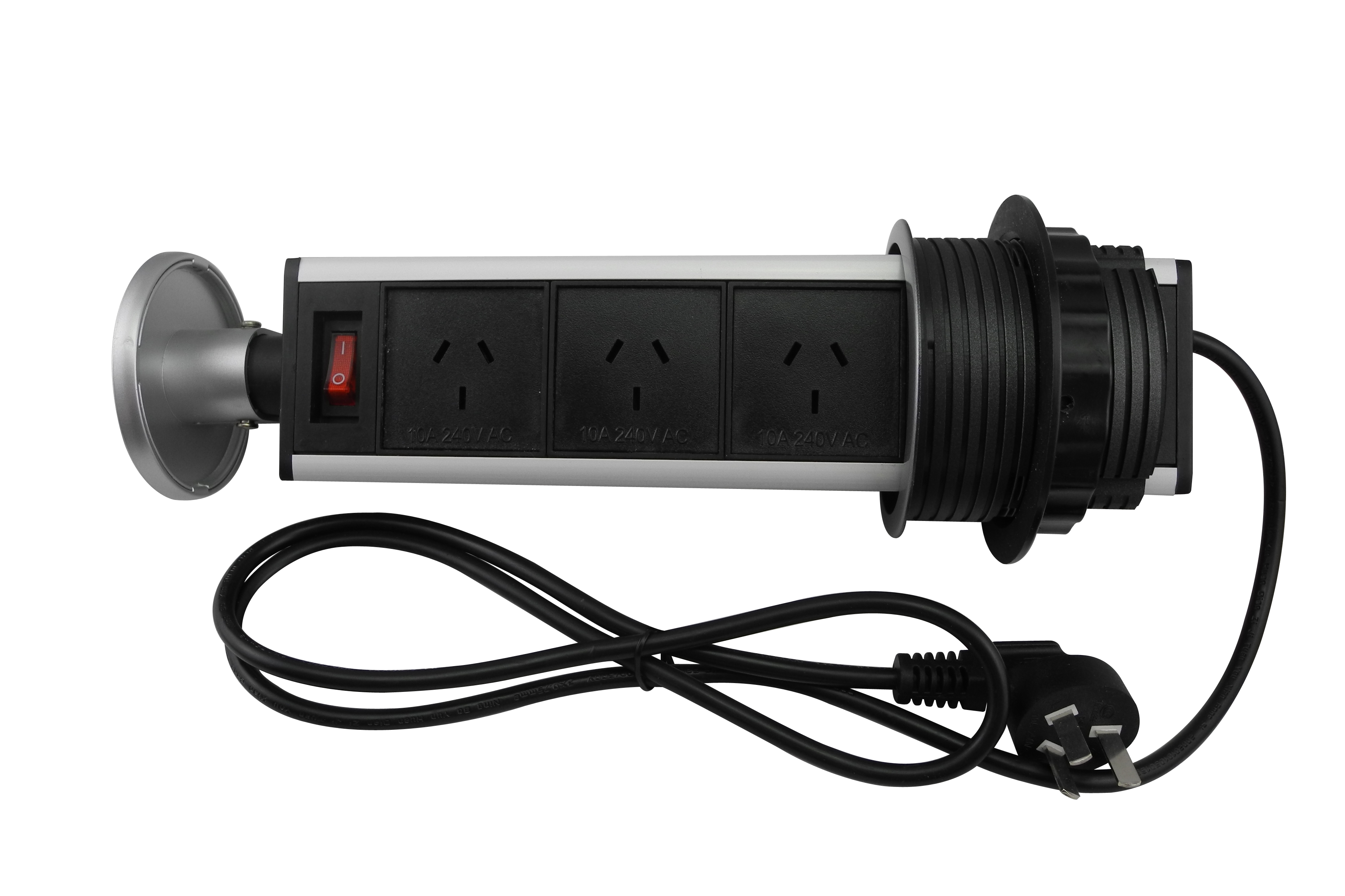 Convenient Hidden Power Socket with USB Ports for Kitchen Tabletops