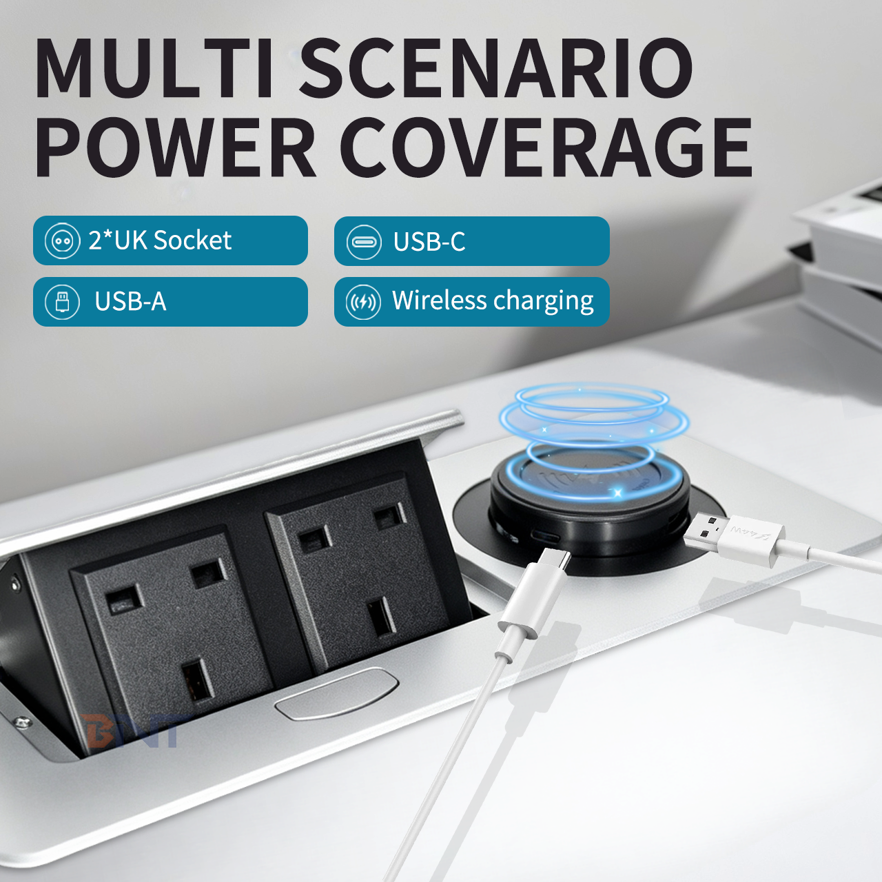 power socket USB ports for table